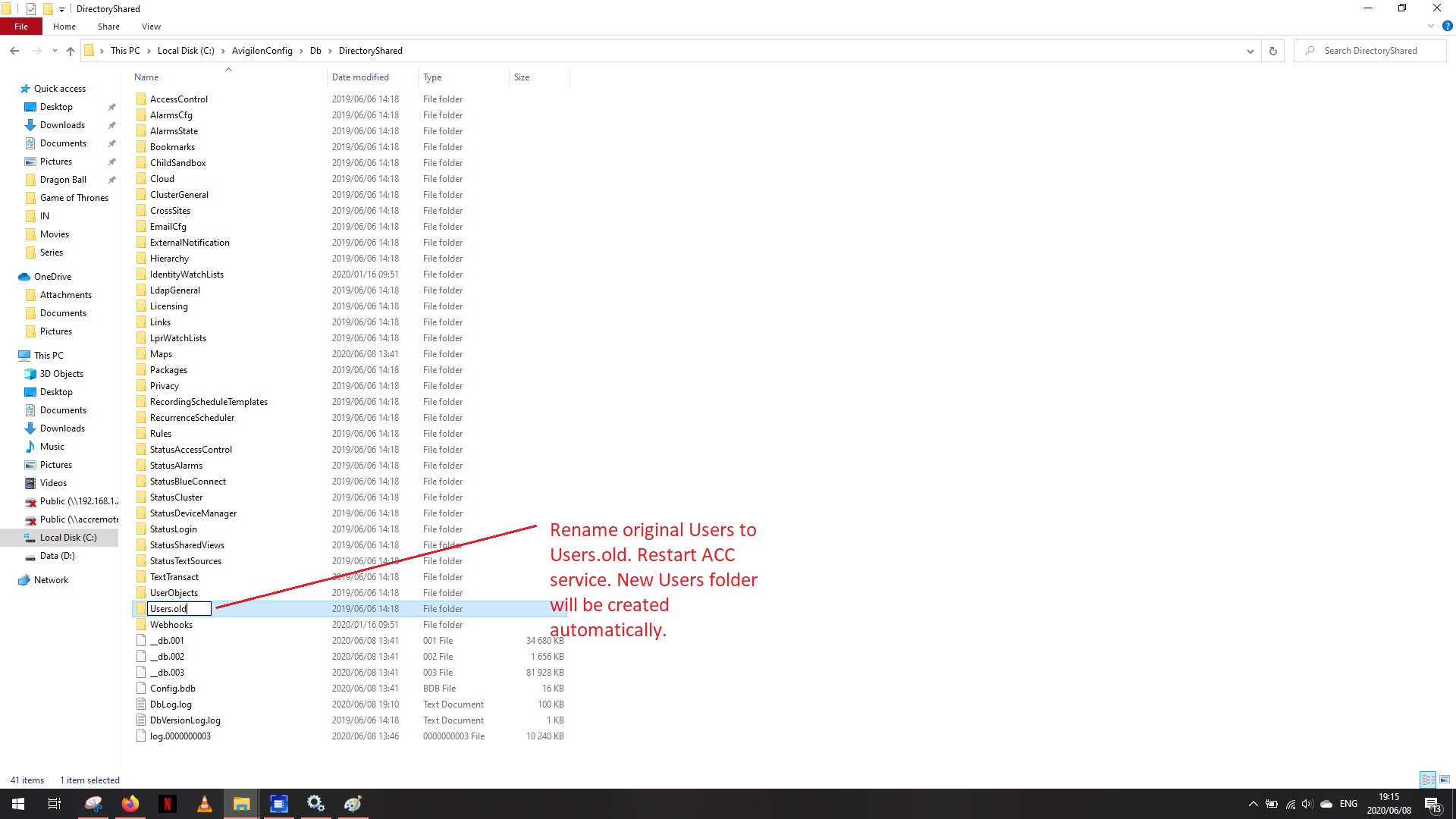 Rename Client to Client.old