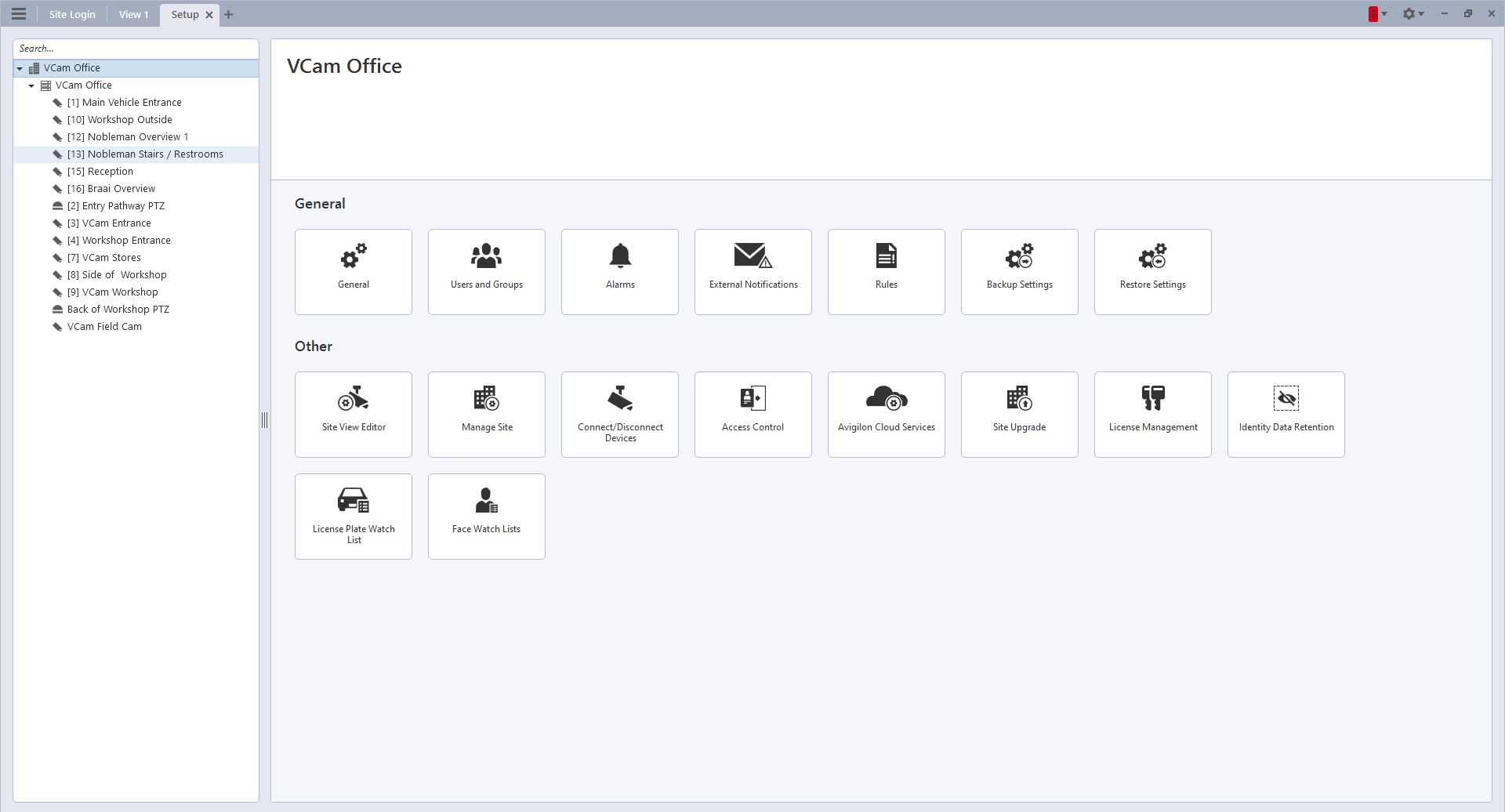 Site Setup working correctly